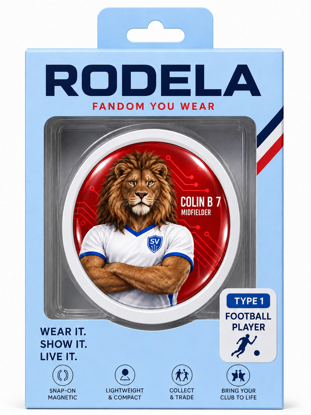Official Rodela retail box featuring Colin B 7 midfielder